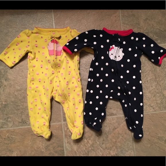 Carter's Other - Bundle of two newborn girl footies